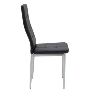 127 000109 3 14 Chair Cube pakoworld PU black-chrome legIndoor furniture > Chairs