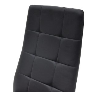 127 000109 4 14 Chair Cube pakoworld PU black-chrome legIndoor furniture > Chairs