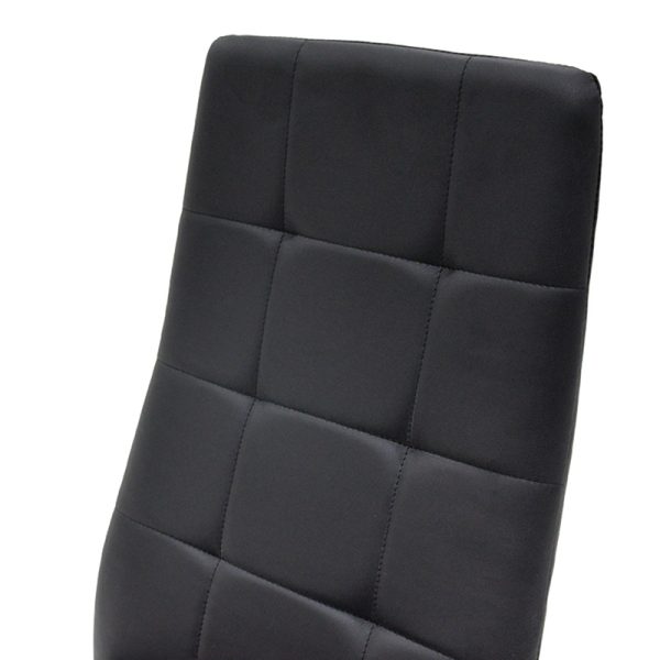 127 000109 4 14 Chair Cube pakoworld PU black-chrome legIndoor furniture > Chairs