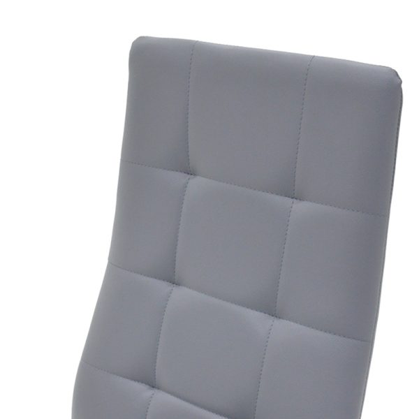127 000111 4 9 Chair Cube pakoworld PU grey-chrome legIndoor furniture > Chairs