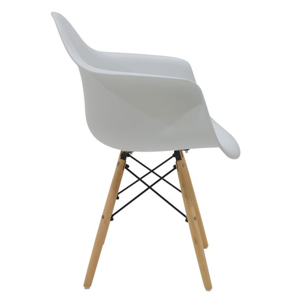 127 000125 2 2 Propylene armchair Julita pakoworld white - oakIndoor furniture > Armchairs