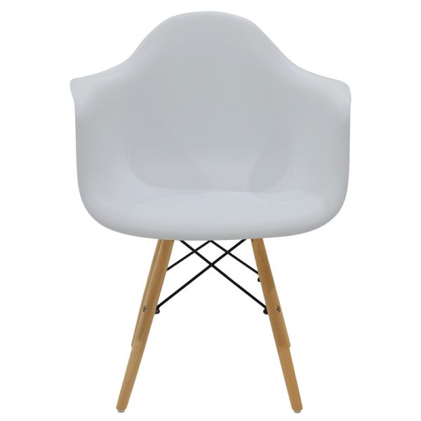 127 000125 3 2 Propylene armchair Julita pakoworld white - oakIndoor furniture > Armchairs