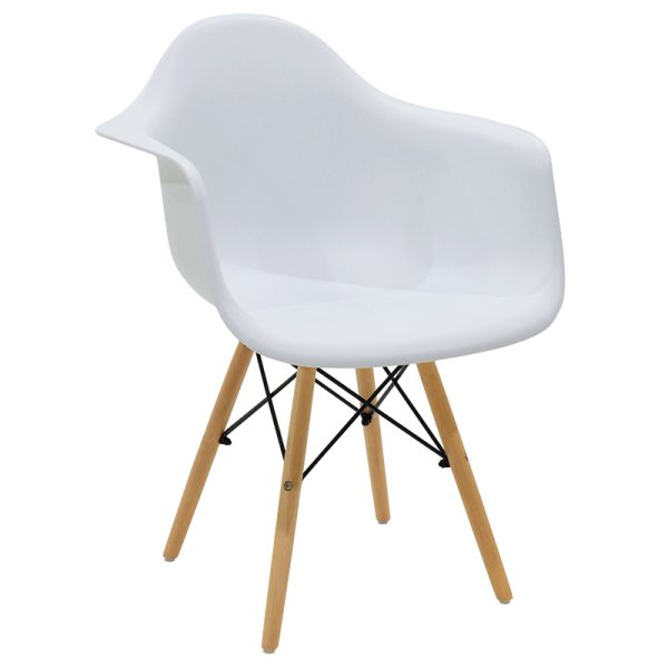 127 000125 5 Propylene armchair Julita pakoworld white - oakIndoor furniture > Armchairs