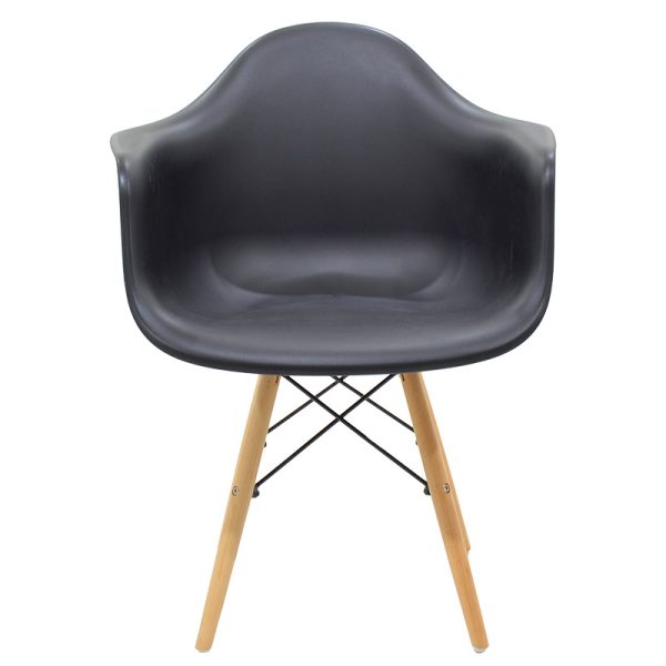 127 000126 2 Armchair Julita pakoworld Propylene black - oakIndoor furniture > Armchairs