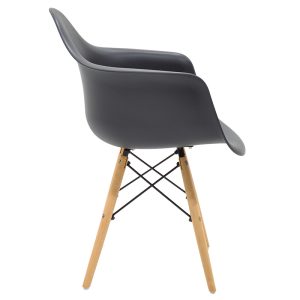 127 000126 3 Armchair Julita pakoworld Propylene black - oakIndoor furniture > Armchairs