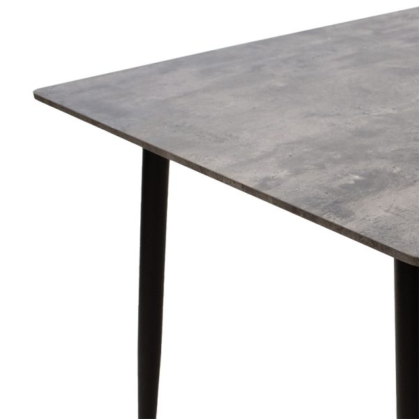 127 000136 2 2 Dining table Cuba pakoworld MDF color grey cement-black 70x70x75cmIndoor furniture > Dining Tables