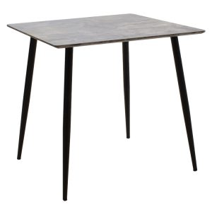 127 000136 4 Dining table Cuba pakoworld MDF color grey cement-black 70x70x75cmIndoor furniture > Dining Tables
