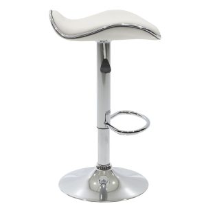 127 000151 2 6 Bar stool Enzo pakoworld folding white pu-chrome metal 45x44x87cmIndoor furniture > Bar stools