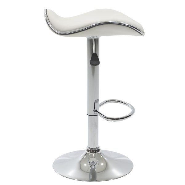 127 000151 2 6 Bar stool Enzo pakoworld folding white pu-chrome metal 45x44x87cmIndoor furniture > Bar stools