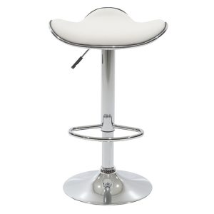 127 000151 3 6 Bar stool Enzo pakoworld folding white pu-chrome metal 45x44x87cmIndoor furniture > Bar stools