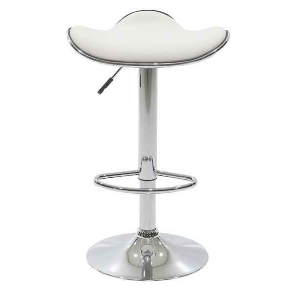 127 000151 3 6 Bar stool Enzo pakoworld folding white pu-chrome metal 45x44x87cmIndoor furniture > Bar stools