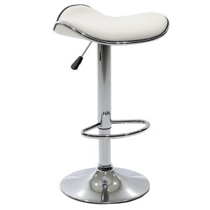 127 000151 9 Bar stool Enzo pakoworld folding white pu-chrome metal 45x44x87cmIndoor furniture > Bar stools