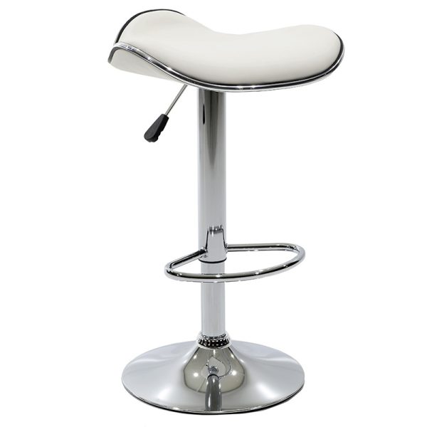 127 000151 9 Bar stool Enzo pakoworld folding white pu-chrome metal 45x44x87cmIndoor furniture > Bar stools