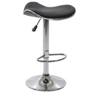 127 000152 6 Bar stool Enzo pakoworld folding black pu-metal chrome 45x44x87cmIndoor furniture > Bar stools