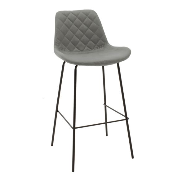 127 000153 5 Bar stool Faith pakoworld antique anthracite pu-black metal 50x54x104cmIndoor furniture > Bar stools