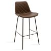 127 000154 Stool Utopia pakoworld metal grey matte 30x30x45cmIndoor furniture > Stools