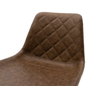 127 000154 4 Bar stool Faith pakoworld antique brown pu-black metal 50x54x104cmIndoor furniture > Bar stools