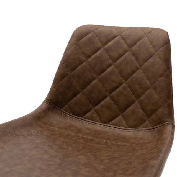127 000154 4 Bar stool Faith pakoworld antique brown pu-black metal 50x54x104cmIndoor furniture > Bar stools