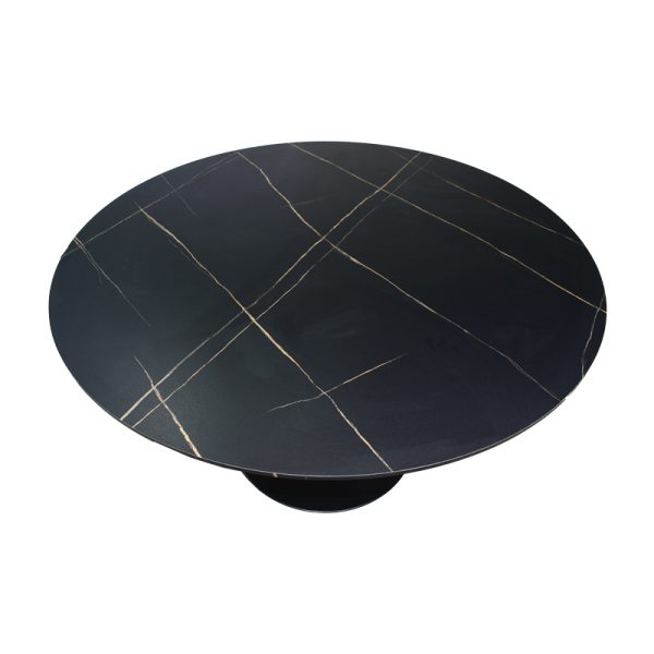 127 000166 2 6 Dining table Balou I pakoworld MDF marble black D120x75cmIndoor furniture > Dining Tables