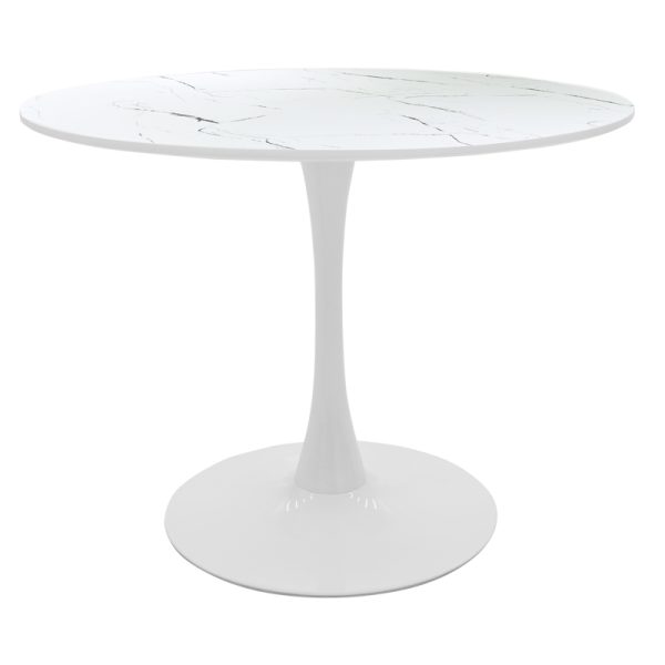 127 000167 9 Dining table Balou I pakoworld MDF marble white D120x75cmIndoor furniture > Dining Tables