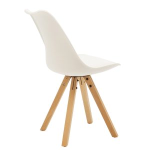 127 000171 2 4 Balou I-Caron dining table set of 5 pakoworld MDF and pp in white-natural shade Φ120x75cmIndoor furniture > Dinning sets