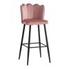 127 000183 10 Chair Alkia pakoworld in cream velvet with black metal leg 60x57x68cmIndoor furniture > Chairs