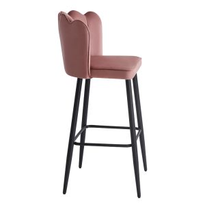 127 000183 2 7 Bar stool Velvi pakoworld velvet in rotten apple color 46x45x105.5cmIndoor furniture > Bar stools