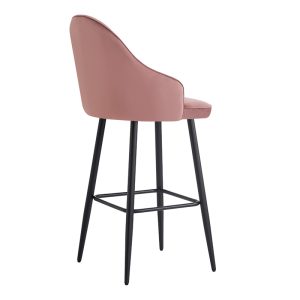 127 000185 2 6 Bar stool Velva pakoworld velvet in rotten apple color 46x45x113cmIndoor furniture > Bar stools