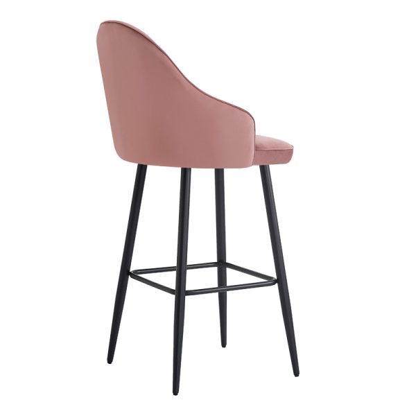127 000185 2 6 Bar stool Velva pakoworld velvet in rotten apple color 46x45x113cmIndoor furniture > Bar stools