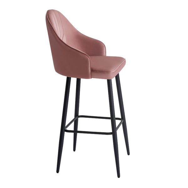 127 000185 3 6 Bar stool Velva pakoworld velvet in rotten apple color 46x45x113cmIndoor furniture > Bar stools