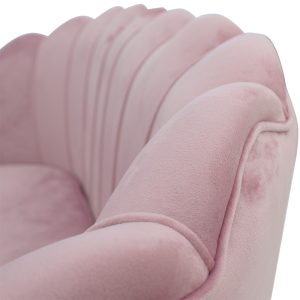 128 000006 3 2 2 seat sofa Daimon pakoworld velvet pink 134x70x77cmIndoor furniture > Sofas