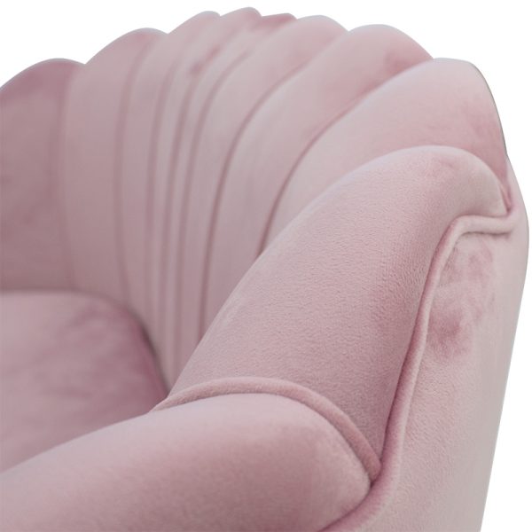 128 000006 3 2 2 seat sofa Daimon pakoworld velvet pink 134x70x77cmIndoor furniture > Sofas
