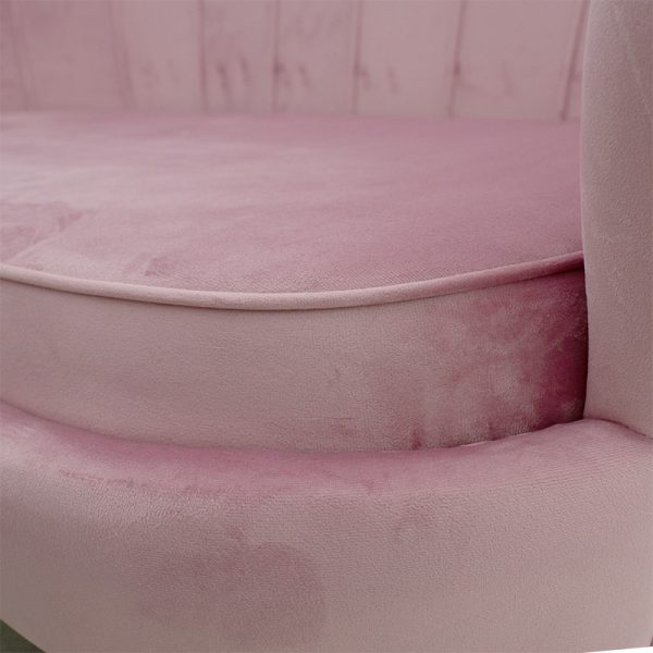 128 000006 4 2 2 seat sofa Daimon pakoworld velvet pink 134x70x77cmIndoor furniture > Sofas