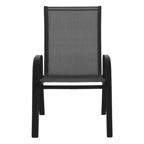 130 000009 3 12 Armchair Calan pakoworld metal black-textilene black 55x75x90cmOutdoor furniture > Garden armchairs