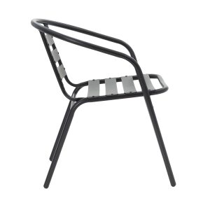 130 000014 2 9 Tade pakoworld stack metal armchair in black color 54x62x74cmOutdoor furniture > Garden armchairs