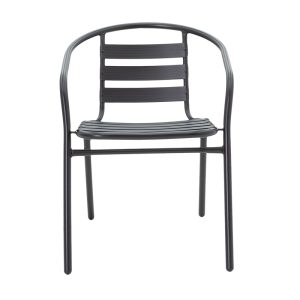 130 000014 3 9 Tade pakoworld stack metal armchair in black color 54x62x74cmOutdoor furniture > Garden armchairs