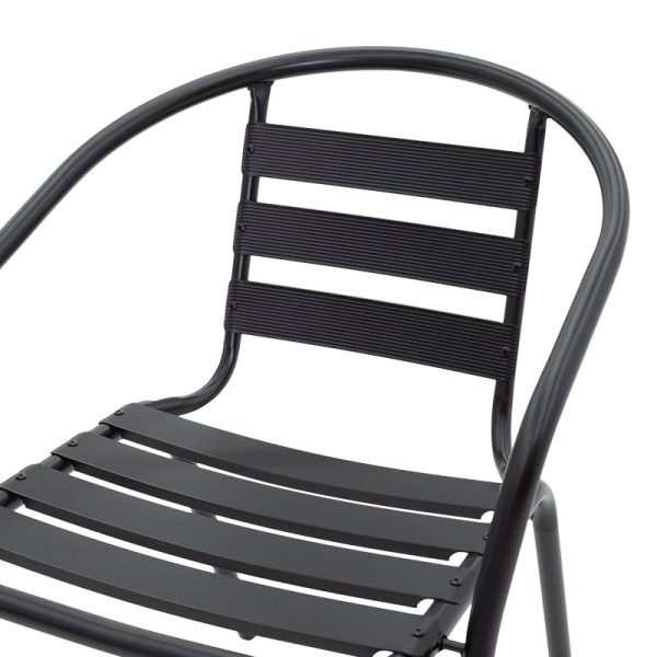 130 000014 4 9 Tade pakoworld stack metal armchair in black color 54x62x74cmOutdoor furniture > Garden armchairs