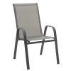 130 000027 22 Dining table Ensure-Calan set 5pcs pakoworld metal-textilene brownOutdoor furniture > Garden food table