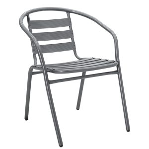 130 000038 12 Chair Tade pakoworld metal in dark gray color 54x62x74cmOutdoor furniture > Garden armchairs