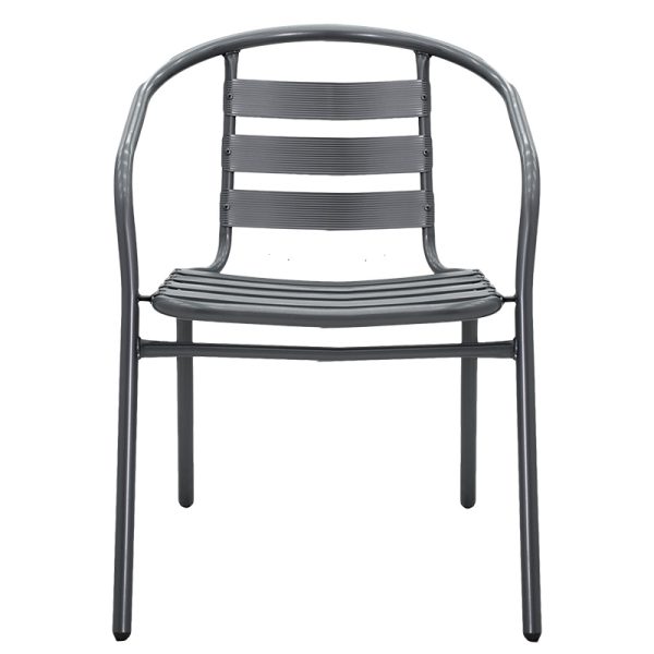 130 000038 3 9 Chair Tade pakoworld metal in dark gray color 54x62x74cmOutdoor furniture > Garden armchairs
