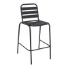 130 000056 7 Dining table Felicia-Gaus pakoworld set of 3 pe rattan in natural shade-black metal Φ60x74cmOutdoor furniture > Garden food table