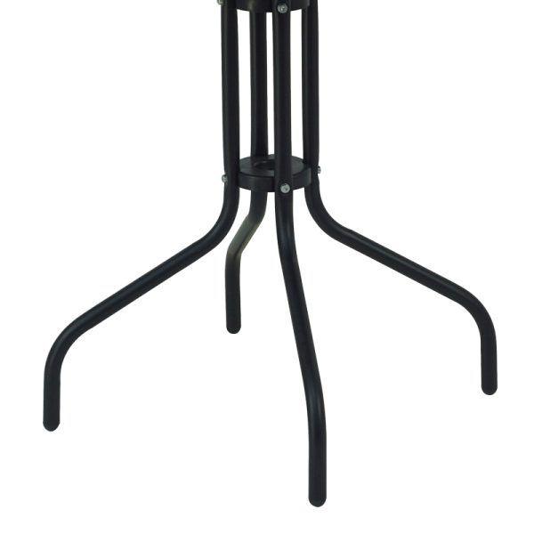 130 000059 2 11 Table Vergo pakoworld black metal D60x70cmOutdoor furniture > Garden dining sets