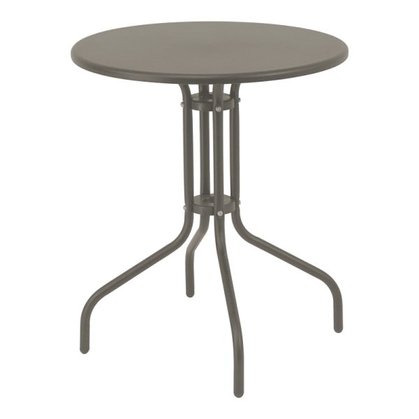 130 000061 9 Table Vergo pakoworld champagne metal D60x70cmOutdoor furniture > Garden dining sets