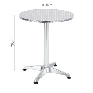 130 000063 3 4 Table Lazo pakoworld chrome aluminium D60x70cmSPRING OFFERS