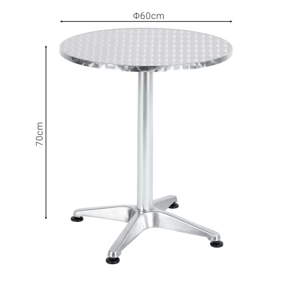 130 000063 3 4 Table Lazo pakoworld chrome aluminium D60x70cmSPRING OFFERS