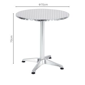 130 000064 3 2 Table Lazo pakoworld chrome aluminium D70x70cmSPRING OFFERS