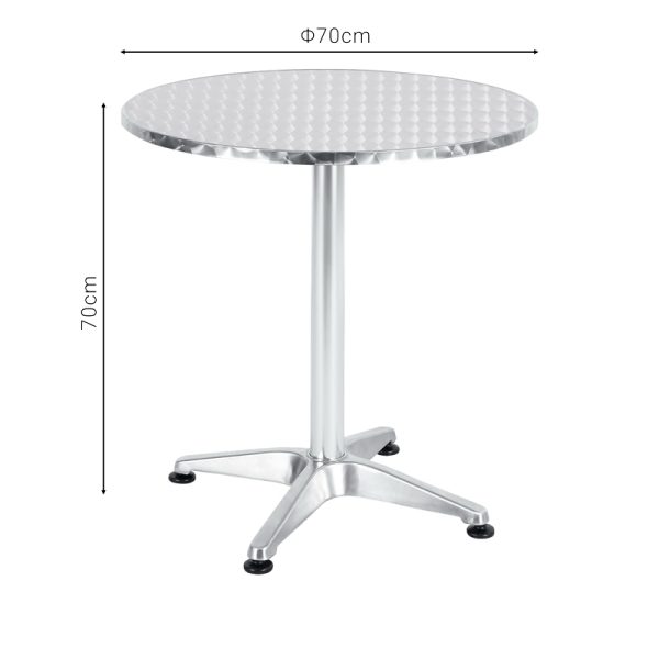 130 000064 3 2 Table Lazo pakoworld chrome aluminium D70x70cmSPRING OFFERS