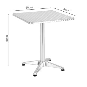 130 000065 3 2 Table Lazo pakoworld chrome aluminium 60x60x70cmSPRING OFFERS