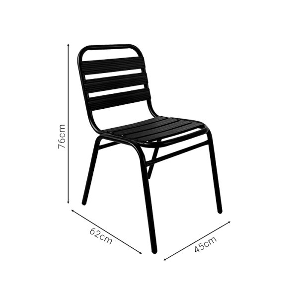 130 000070 4 8 Dinning set Sussie-Vergo pakoworld set of 3 black metal-aluminum D60x70cmOutdoor furniture > Garden food table