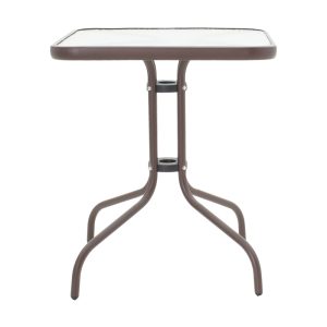 130 000085 2 6 Obbi-Watson pakoworld dining table set of 3 brown metal-pe rattan60x60x70cmOutdoor furniture > Garden food table